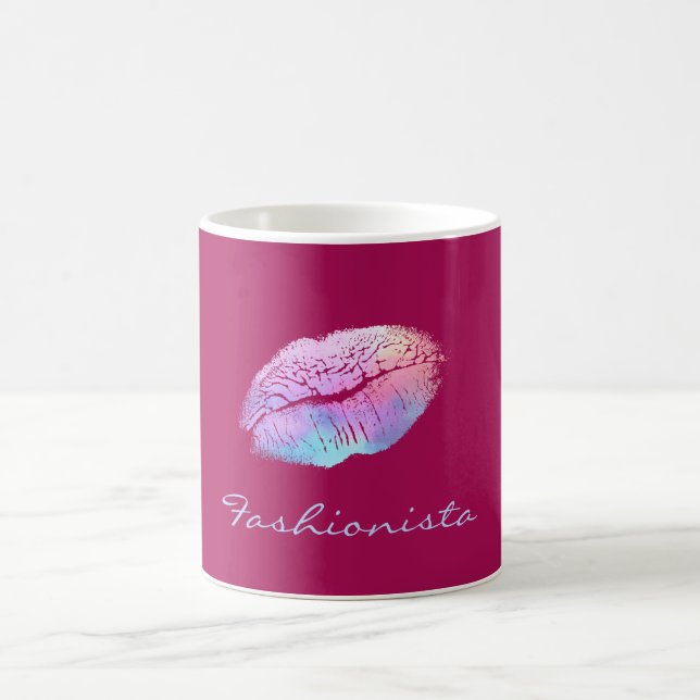 Mug Chandail en coton fashionista Lèvres couleur (Centre)