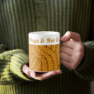 Mug Chandail sur mesure hiver Hugs et cacao chaud