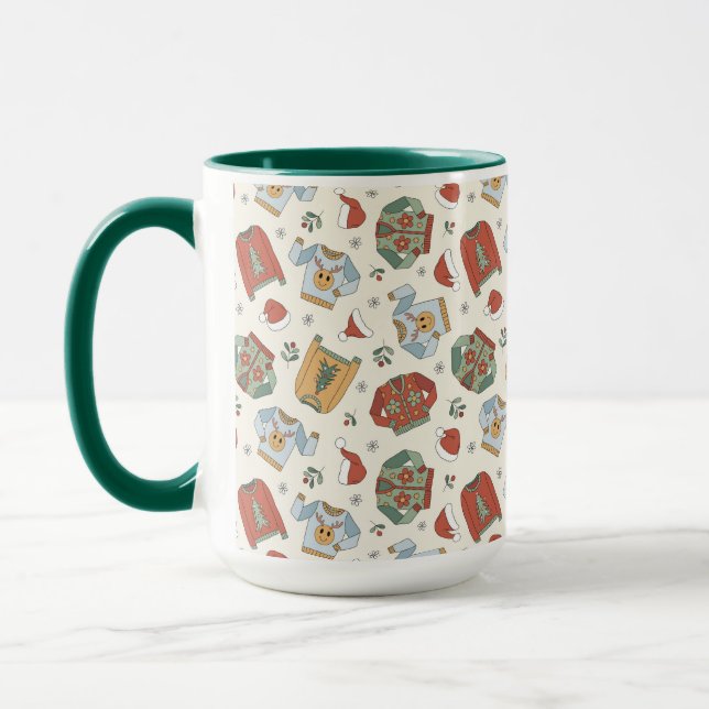 Mug Chandails de Noël et Motif Casquette (Gauche)