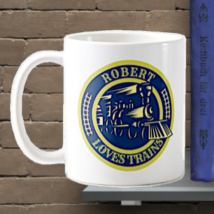 Mug Change ALL Text Add Name Steam Train Engine