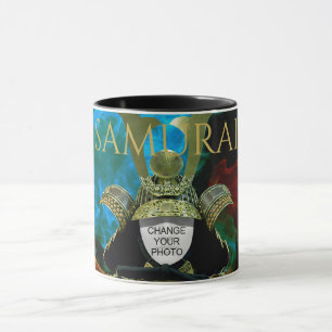 Mug Changeable Votre Photo, Casque Samurai