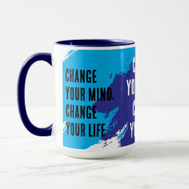 Mug Changer d'avis, Changer de vie (BLEU)