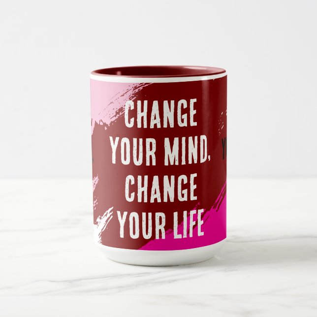 Mug Changer d'avis, Changer de vie (PURPLE) (Centre)