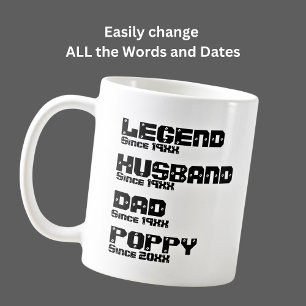 Mug Changer tout nom Date Année Légende Mari Père Popp