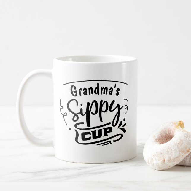 Mug Changez de nom Grand-mère de la Coupe Sippy de gra (Avec donut)
