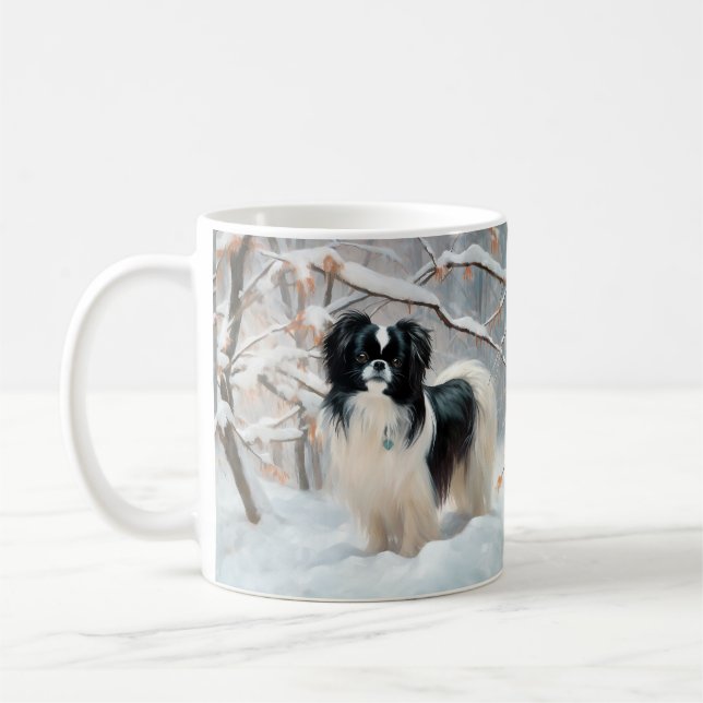 Mug Chanson Japonaise Laisser Neige Noël (Gauche)