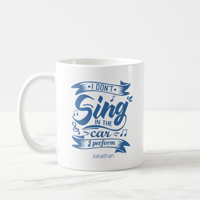 Mug Chant amusant dans le cadeau de voiture (Gauche)