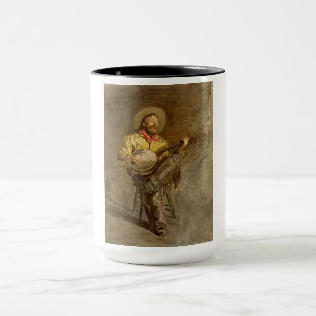 Mug Chanter Espagnol Cowboy à Banjo jouer à la chanson (Centre)