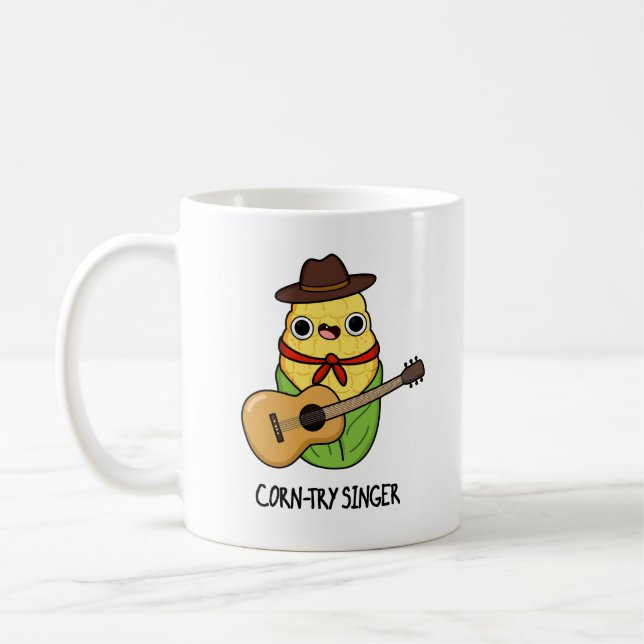 Mug Chanteur de corne Funny Corn Pun (Gauche)
