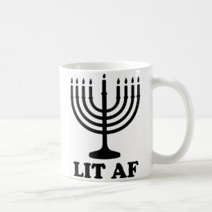 Mug Chanukah drôle af allumé par menorah de hanoukka