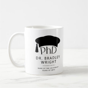 Mug Chapeau de doctorat personnalisé pour la cérémonie