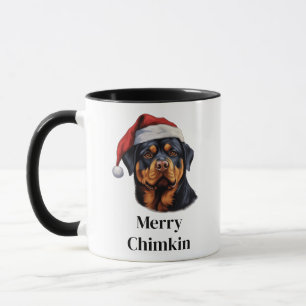 Mug Chapeau de Noël de Rottweiler Santa pour chien de