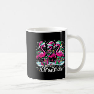 Mug Chapeau de Noël Joyeux Santa Flamant Lumière de No