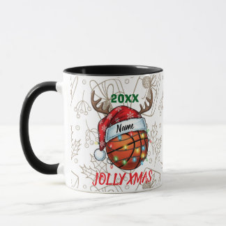 Mug Chapeau de Père Noël Basketball Renne Noël Amuseme