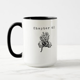 Mug Chapitre 40 Coquette Livre Fleurs Sauvages Noir