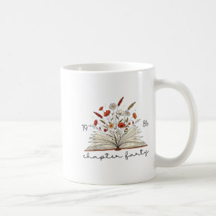Mug Chapitre de vie Quarante 1986 Livre Floral 40e Ann