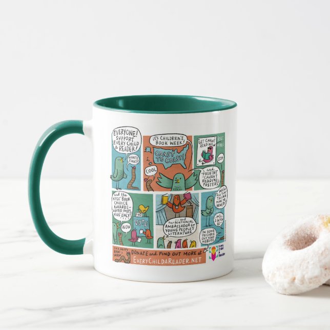 Mug Chaque enfant une bande dessinée de lecteur (Avec donut)