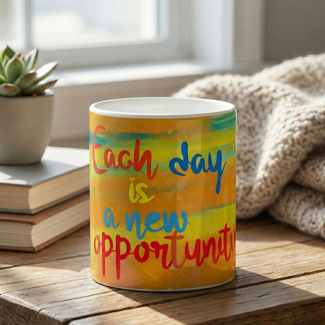 Mug Chaque Jour Est Une Nouvelle Citation De Calligrap (Créateur téléchargé)