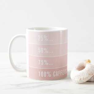 Mug CHARGEMENT DU CAFÉ... sombre rose pâle à 100 % caf
