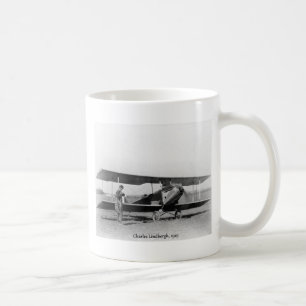 Mug Charles Lindbergh et avion vintage