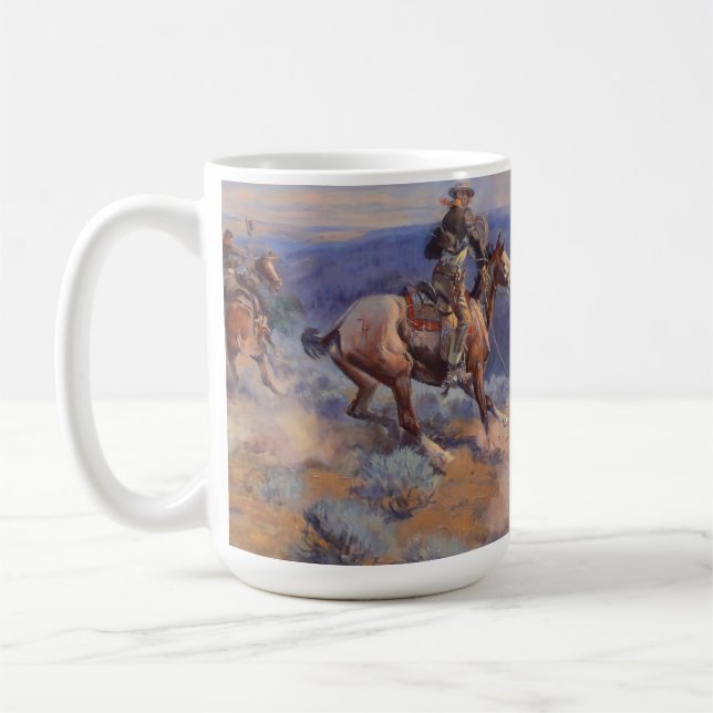 Mug Charles Marion Russell - Boucles Et Chevaux Rapide (Gauche)