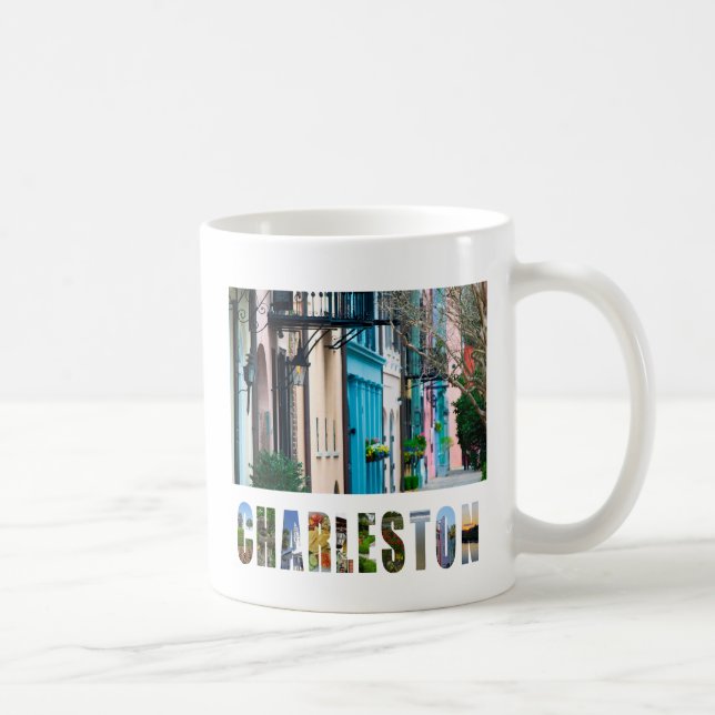 Mug Charleston Caroline du Sud Maisons Rainbow Row (Droite)