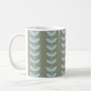 Mug Charmante chaîne bleue Feuille