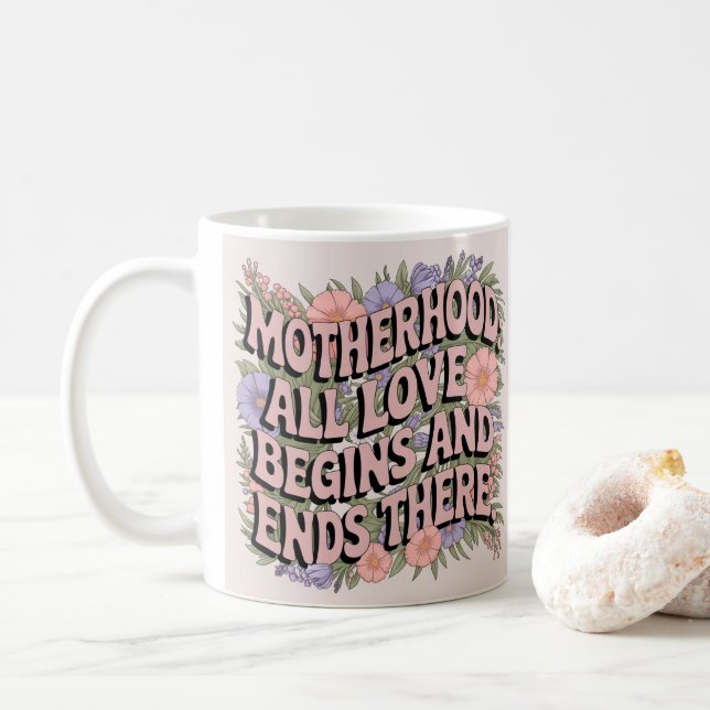 Mug Charmante florale pour maman Maternité significati (Avec donut)