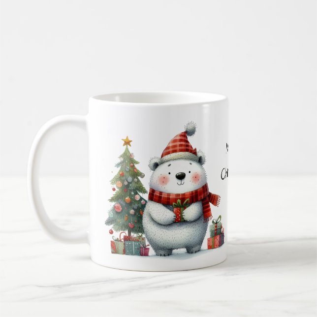Mug Charmante Ours Polaire Joyeux Noël (Gauche)