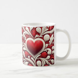 Mug Charmante Rea Coeurs blancs Fête de la Saint-Valen