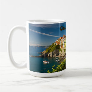 Mug Charme côtier Cinque Terre Italie Aquarelle  