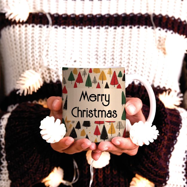 Mug Charme vintage : Motif d'arbre de Noël (Créateur téléchargé)