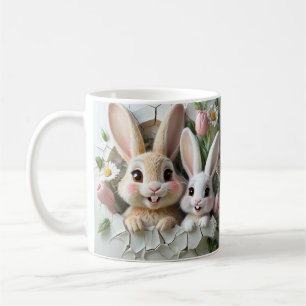 Mug Charming Rabbits, joyeuse fête des mères