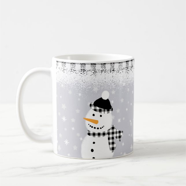 Mug Charming Snowmen en hiver Casquettes et écharpes (Gauche)