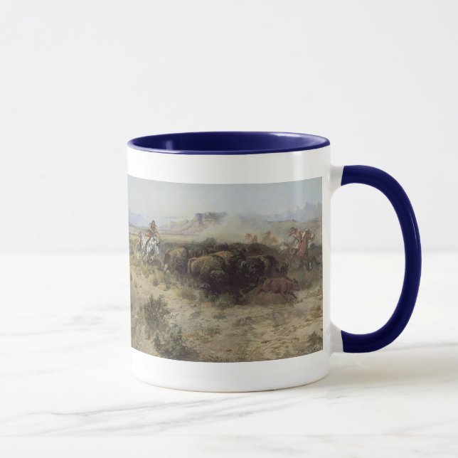 Mug Chasse au bison no 26 par CM Russell, Indiens Vint (Droite)
