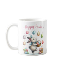 Chasse aux oeufs de Pâques de lapin d'aquarelle - 