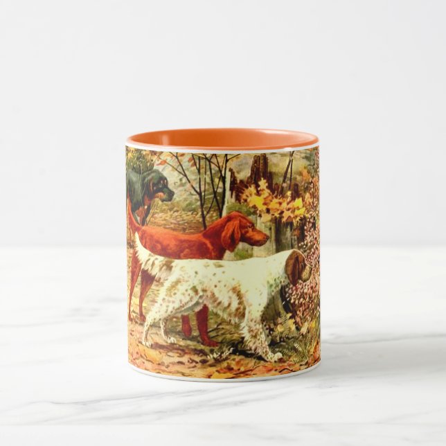 Mug Chasse de chien de canard irlandais à l'automne (Centre)