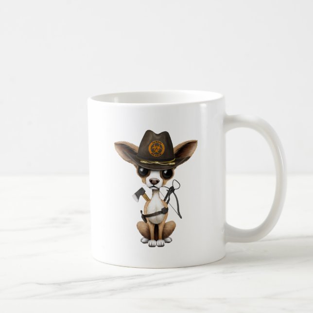 Mug Chasseur mignon de zombi de chiot de chiwawa (Droite)