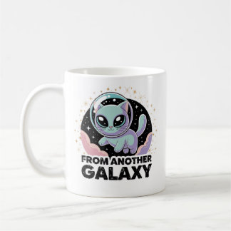 Mug Chat Alien Création Cosmique Espace Kitty Artwork 