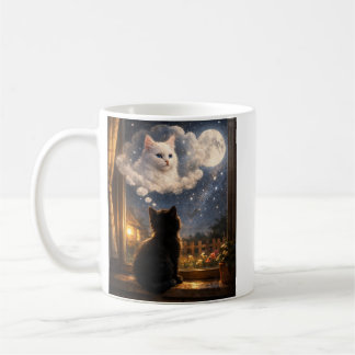 Mug Chat Amour Lune & Étoiles
