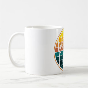 Mug Chat Anime Kawaii Art Rétro Coucher de Soleil