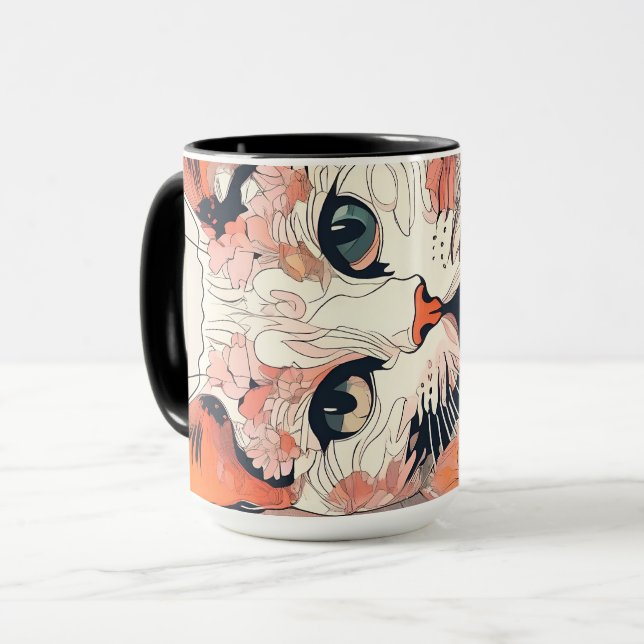 Mug Chat Artistique (Devant gauche)