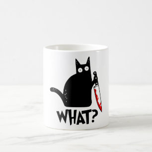 Mug Chat assassin avec couteau