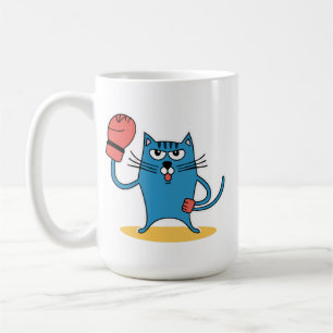 Mug Chat avec gants de boxe