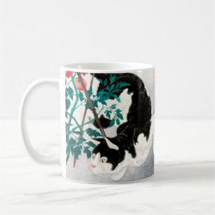 Mug Chat avec Plante tomate (1931) par Hiroaki Takahas