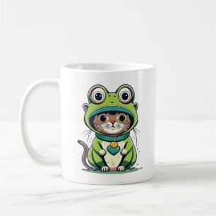 Mug Chat bébé mignon avec Casquette de grenouille