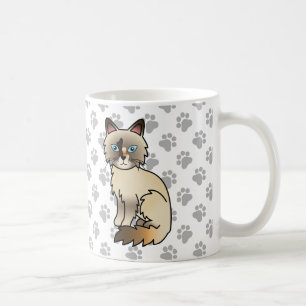 Mug Chat Birman écaille de tortue / Ragdoll mignon & p