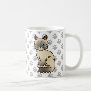 Mug Chat Birman / Ragdoll au point chocolat tabby & Pa