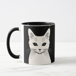 Mug chat blanc