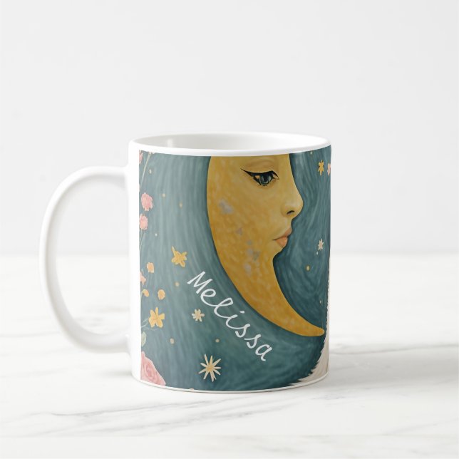 Mug Chat blanc enchanteur aux yeux verts (Gauche)
